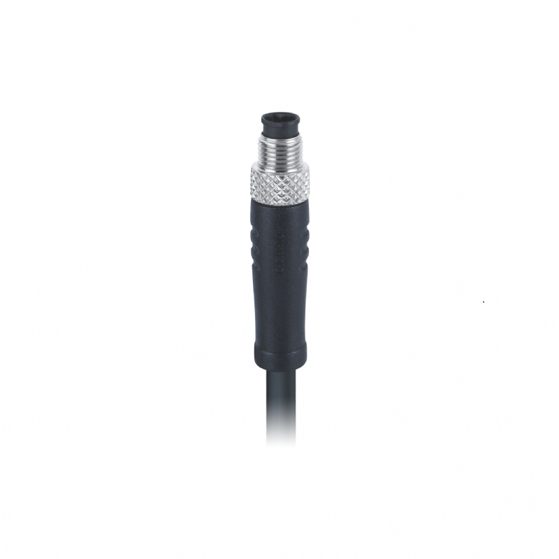 M5 4Pin male connector molded with 4x26AWG cable free end