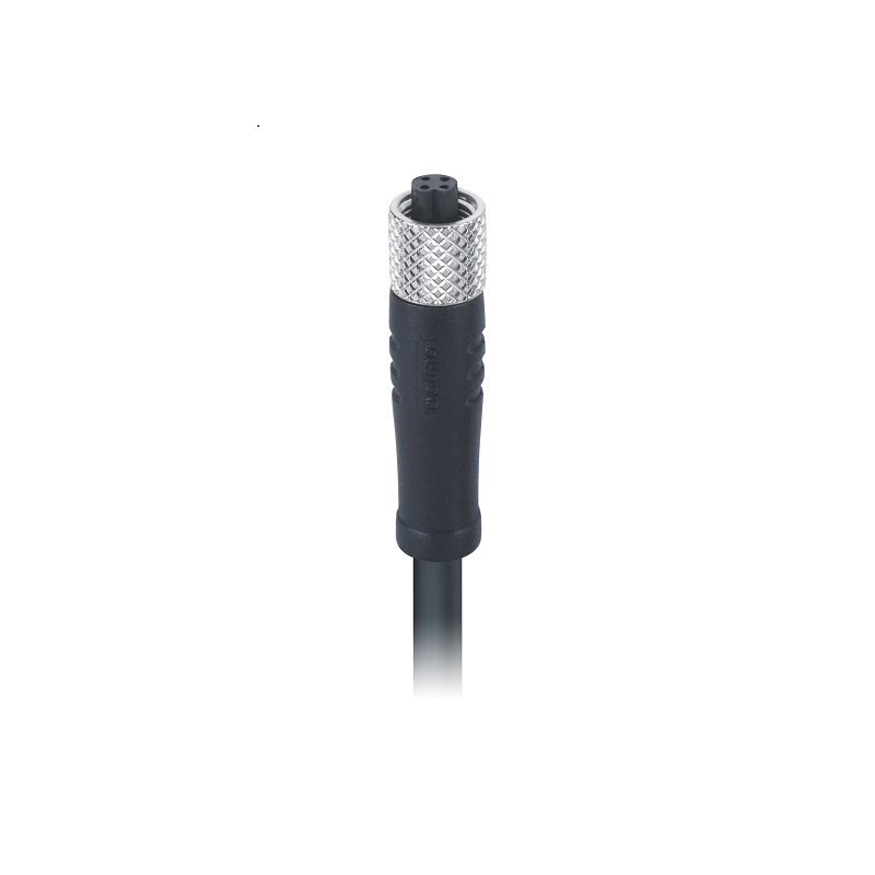 M5 4Pin female connector molded with 4x26AWG cable, free end