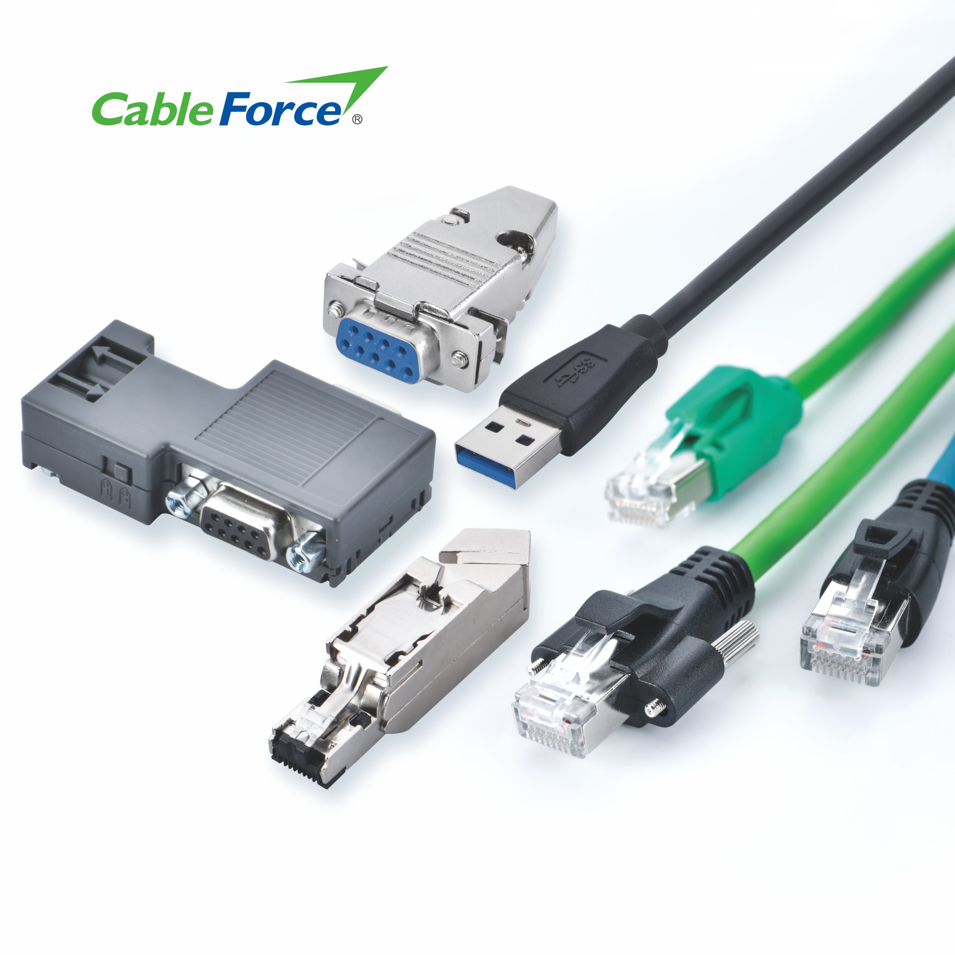 RJ45, USB, D-Sub, RS232, RS485 Cables